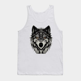 Grayscale wolf Tank Top